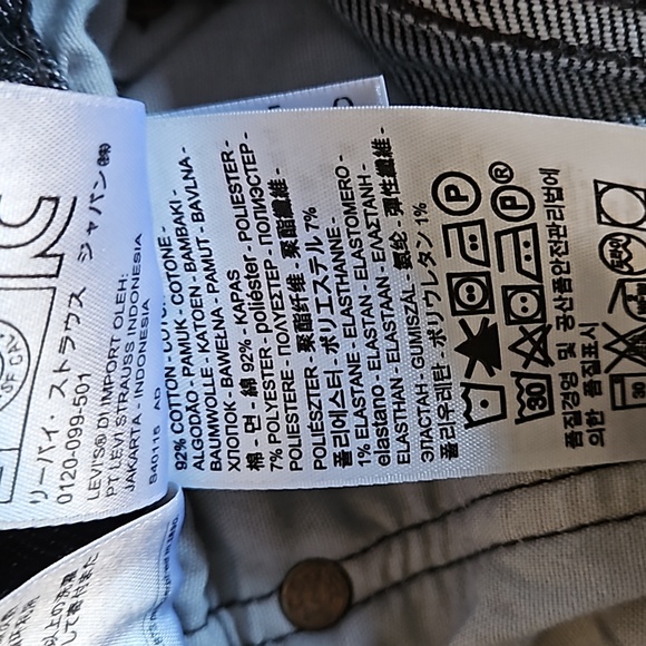 LEVI'S: greyish black high rise stretch 501 skinny jeans - Picture 7 of 7